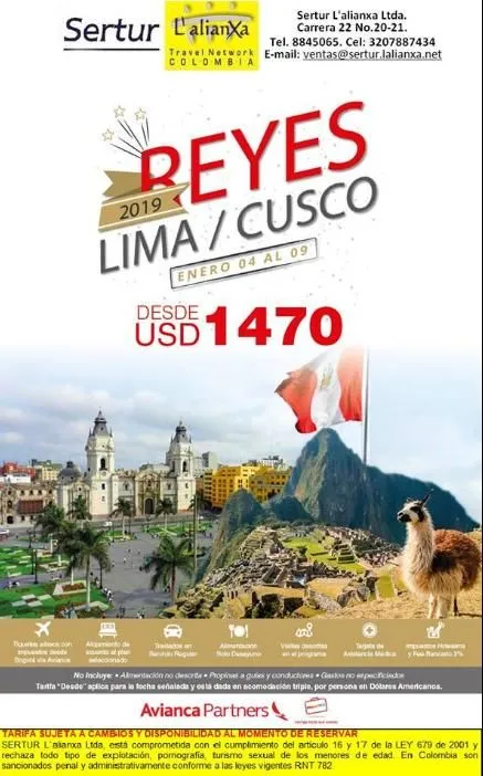 La imagen 1 de la Empresa SERTUR L'ALIANXA LTDA.
